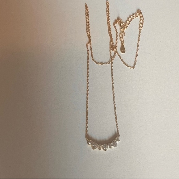 925 Sterling Silver Elegant Gold Necklace with Silver Accents - Picture 4 of 5